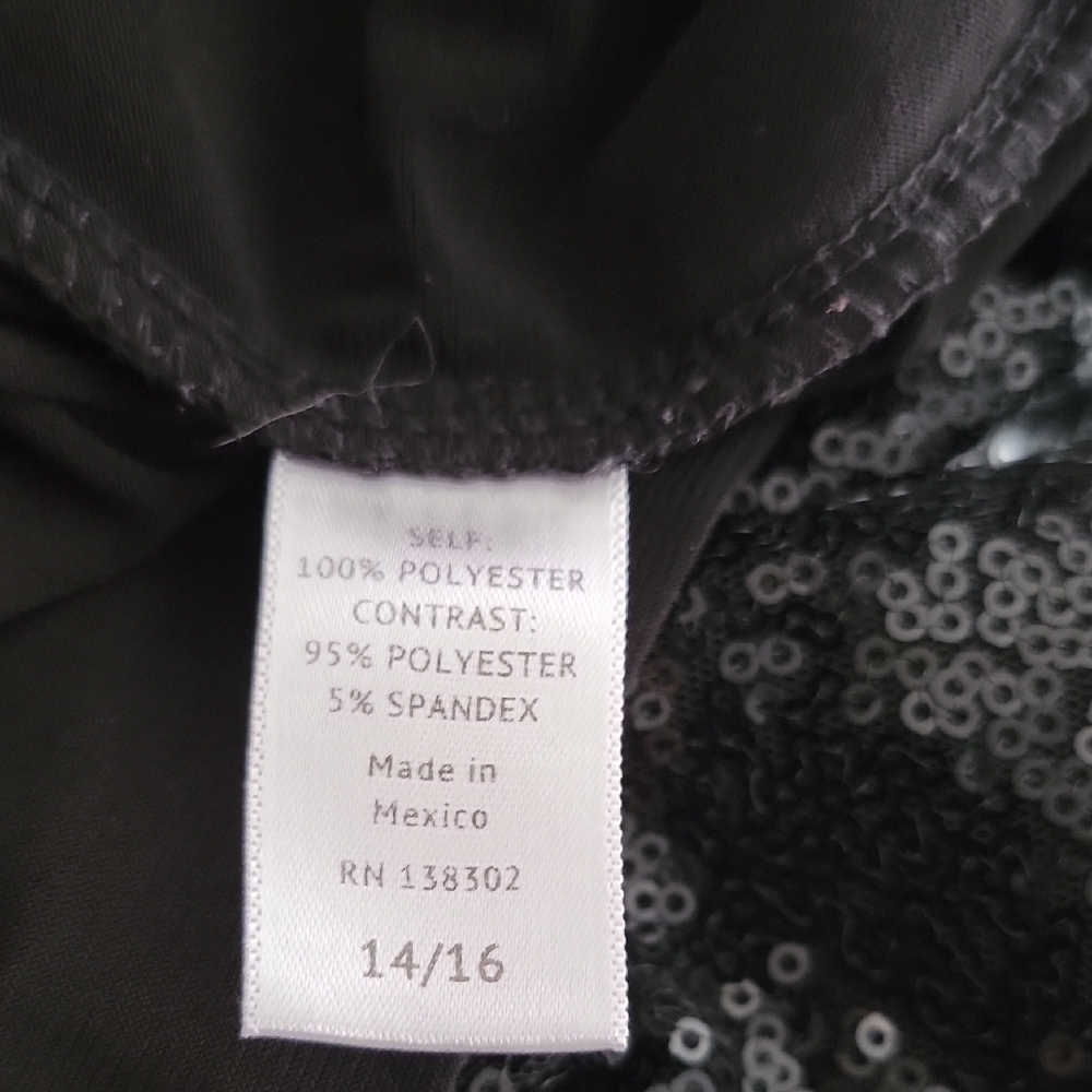 Avenue Black Sequin Blouse With Cutout Back - Picture 13 of 14